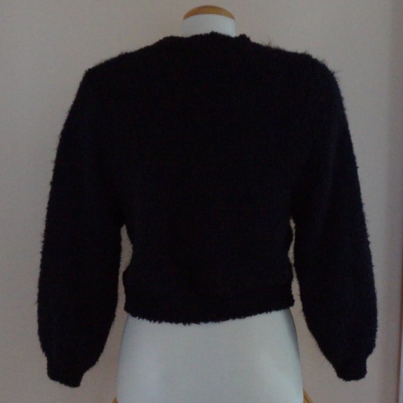 Fuzzy cropped cardigan - Picture 2 of 3